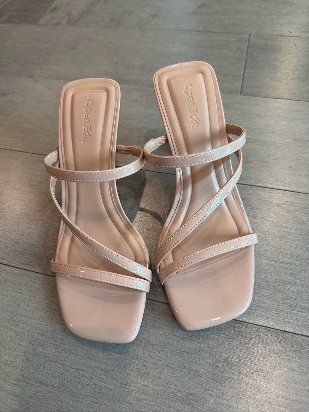 NEVER WORN Open Edit Nude Heels